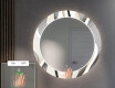 Kulaté Dekorativní zrcadlo s LED osvětlením do předsíně - Waves #5