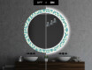 Kulaté dekorativní zrcadlo s LED osvětlením do koupelny - Abstract Seamless #7