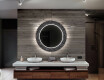 Kulaté dekorativní zrcadlo s LED osvětlením do koupelny - Dotts #12