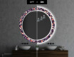 Kulaté dekorativní zrcadlo s LED osvětlením do koupelny - Elegant Flowers #7