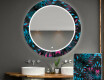 Kulaté dekorativní zrcadlo s LED osvětlením do koupelny - Fluo Tropic