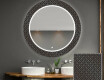 Kulaté dekorativní zrcadlo s LED osvětlením do koupelny - Golden Lines #1