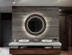 Kulaté dekorativní zrcadlo s LED osvětlením do koupelny - Golden Lines #12