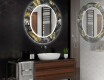 Kulaté dekorativní zrcadlo s LED osvětlením do koupelny - Goldy Palm #2