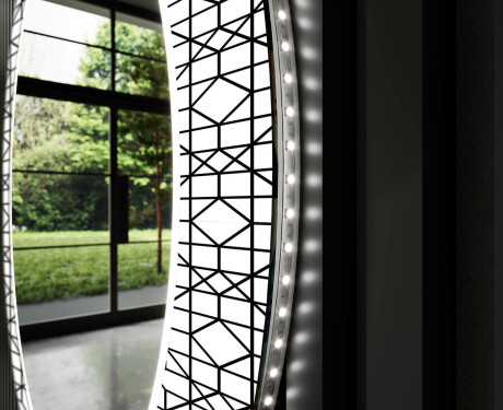 Kulaté dekorativní zrcadlo s LED osvětlením do koupelny - Industrial #11