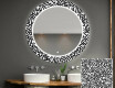 Kulaté dekorativní zrcadlo s LED osvětlením do koupelny - Letters