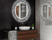 Kulaté dekorativní zrcadlo s LED osvětlením do koupelny - Letters #2