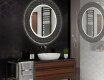 Kulaté dekorativní zrcadlo s LED osvětlením do koupelny - Microcircuit #2
