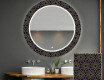 Kulaté dekorativní zrcadlo s LED osvětlením do koupelny - Ornament