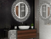 Kulaté dekorativní zrcadlo s LED osvětlením do koupelny - Triangless #2