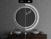 Kulaté dekorativní zrcadlo s LED osvětlením do koupelny - Triangless #7