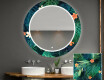Kulaté dekorativní zrcadlo s LED osvětlením do koupelny - Tropical #1