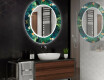 Kulaté dekorativní zrcadlo s LED osvětlením do koupelny - Tropical #2