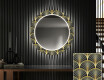 Kulaté Dekorativní zrcadlo s LED osvětlením do předsíně - Art Deco