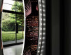 Kulaté Dekorativní zrcadlo s LED osvětlením do obývacího pokoje - Dandelion #11