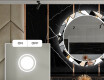 Kulaté Dekorativní zrcadlo s LED osvětlením do jídelny - Marble Pattern #4