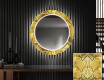 Kulaté Dekorativní zrcadlo s LED osvětlením do předsíně - Gold Triangles #1