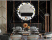 Kulaté Dekorativní zrcadlo s LED osvětlením do jídelny - Geometric Patterns #12