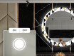 Kulaté Dekorativní zrcadlo s LED osvětlením do jídelny - Geometric Patterns #4