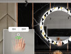 Kulaté Dekorativní zrcadlo s LED osvětlením do jídelny - Geometric Patterns #5
