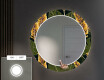 Kulaté Dekorativní zrcadlo s LED osvětlením do předsíně - Botanical Flowers #4