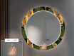 Kulaté Dekorativní zrcadlo s LED osvětlením do předsíně - Botanical Flowers #5