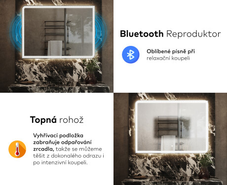Koupelnové zrcadlo s LED podsvícením L146 #6