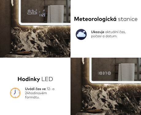 Koupelnové zrcadlo s LED podsvícením L146 #7