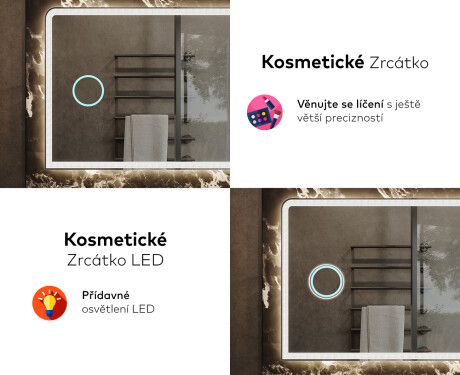 Koupelnové zrcadlo s LED podsvícením L146 #8