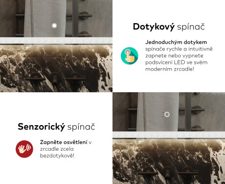 Koupelnové zrcadlo s LED podsvícením L146 #9