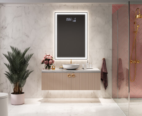 Vertikální koupelnové zrcadlo s LED podsvícením L01 #4