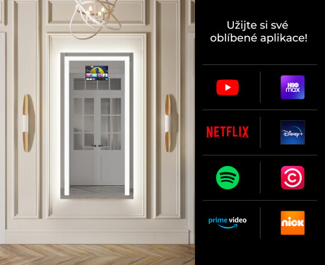 Vertikální koupelnové zrcadlo s LED podsvícením L11 #2