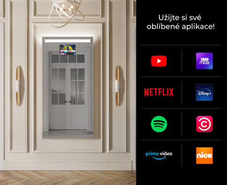 Vertikální koupelnové zrcadlo s LED podsvícením L12 #2