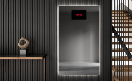 Vertikální koupelnové zrcadlo s LED podsvícením L58