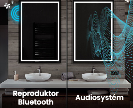 Vertikální koupelnové zrcadlo s LED podsvícením L12 #7