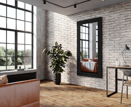 Vertikální velké zrcadlo v dubovém rámu na zeď L224 #7