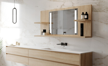 Zrcadlo s poličkami LED L02