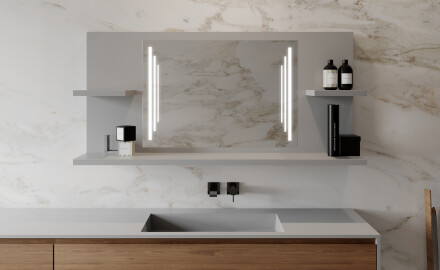 Zrcadlo s poličkami LED L27