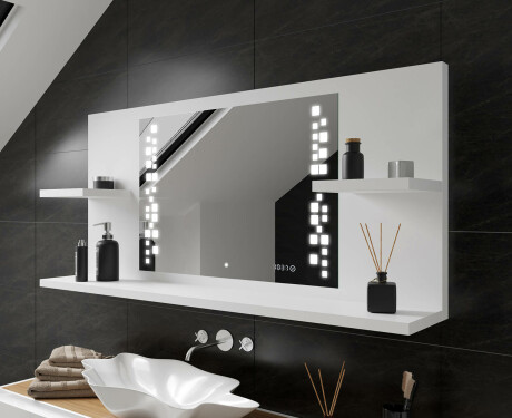 Zrcadlo s poličkami LED L38