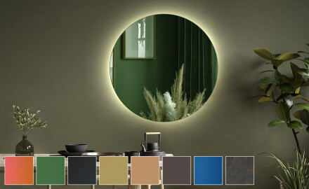 Kulatý dekorativni zrcadlo na zeď L175