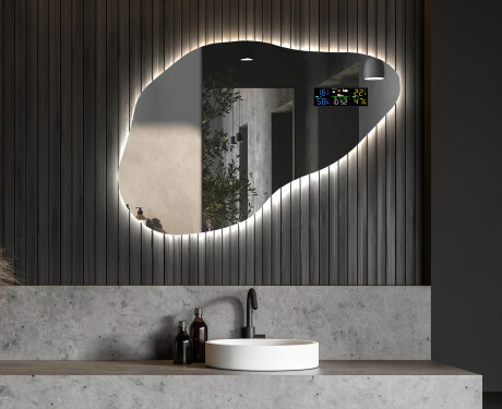LED zrcadlo do koupelny s nepravidelným tvarem P221 #6