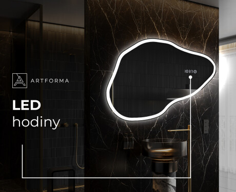LED zrcadlo do koupelny s nepravidelným tvarem P222 #7