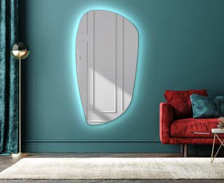 Nástěnné nepravidelné zrcadlo s LED osvětlením I221 #1