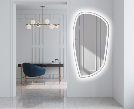 Nástěnné nepravidelné zrcadlo s LED osvětlením I222 #5