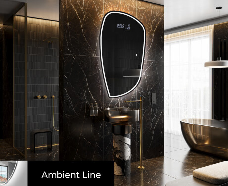 LED zrcadlo do koupelny s nepravidelným tvarem I223