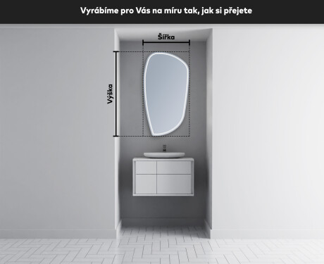 LED zrcadlo do koupelny s nepravidelným tvarem I223 #3