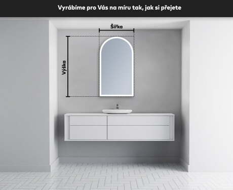LED zrcadlo do koupelny s nepravidelným tvarem Y222 #5