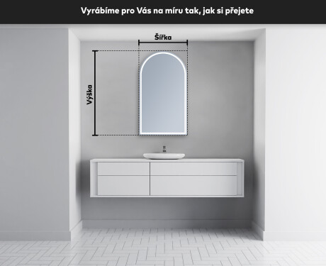 LED zrcadlo do koupelny s nepravidelným tvarem Y223 #5