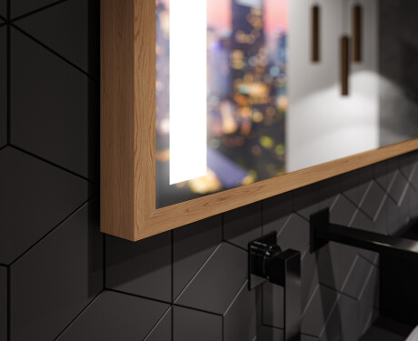 Koupelnové zrcadlo s LED osvětlením a krytem FrameLine L02 #3