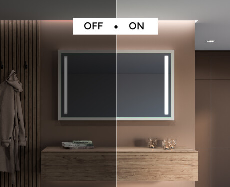 Koupelnové zrcadlo s LED osvětlením a krytem FrameLine L02 #5